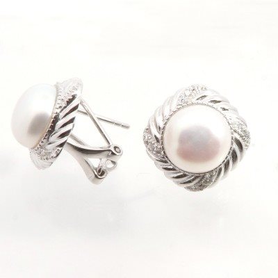 Orecchini Domar Gioielli Donna Orecchini perle argento 925 in Argento Cubic Zirconia EPC119168 - EPC119168